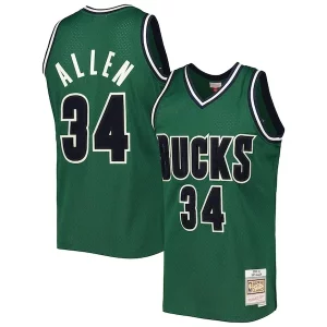 Fácil de llevar Atractivo Sofisticado Ray Allen Milwaukee Bucks 2000/01 Hardwood Classics Off Court Swingman Jersey Hunter Green