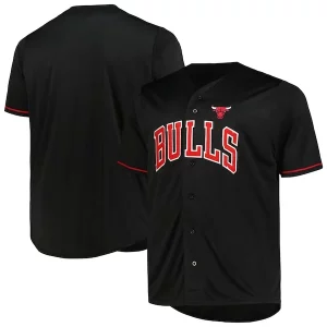 Delicioso Maravilloso Increíble Chicago Bulls Profile Big & Tall Pop Jersey Black