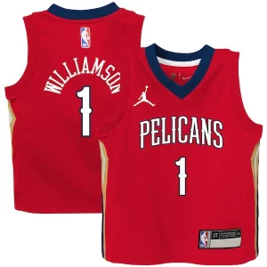 Fácil de llevar Comodo Cool Zion Williamson New Orleans Pelicans Jordan Brand Toddler 2020/21 Jersey Red Statement Edition