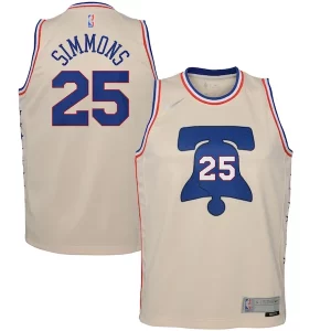 Fácil de llevar Encantador Estupendo Ben Simmons Philadelphia 76ers Nike Youth 2020/21 Swingman Player Jersey Cream Earned Edition
