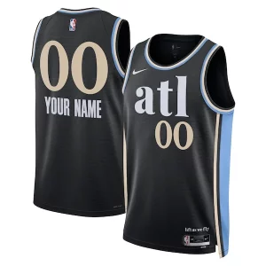 Fácil de llevar Genial Fantástico Atlanta Hawks Nike Unisex 2023/24 Custom Swingman Jersey Black City Edition