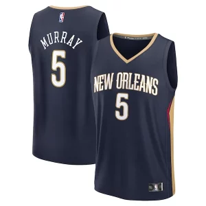 Fácil de llevar Increíble Dejounte Murray New Orleans Pelicans Fast Break Replica Player Jersey Icon Edition Navy