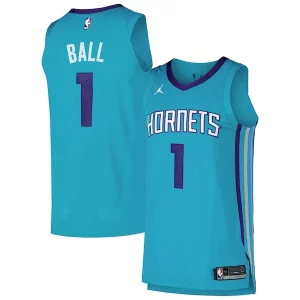 Fácil de llevar LaMelo Ball Charlotte Hornets Jordan Brand Authentic Player Jersey Icon Edition Teal