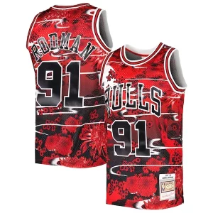 Fácil de llevar Práctico Exquisito Dennis Rodman Chicago Bulls 1997/98 Hardwood Classics Lunar New Year Swingman Jersey Red