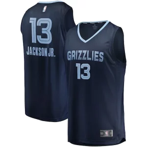 Fácil de llevar Práctico Jaren Jackson Jr. Memphis Grizzlies Replica Fast Break Jersey Navy Icon Edition