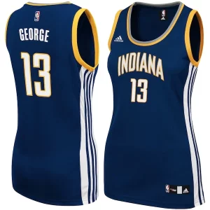 Fácil de llevar Resistente Paul George Indiana Pacers adidas Women's Replica Jersey Navy