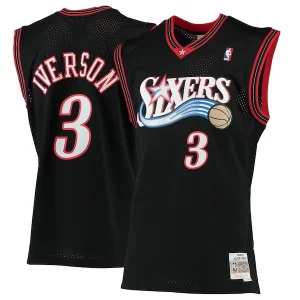 Fantástico Allen Iverson Philadelphia 76ers 2000/01 Hardwood Classics Swingman Jersey Black