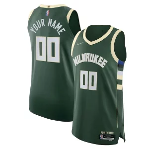 Fantástico Cool Milwaukee Bucks Nike 2021/22 Diamond Authentic Custom Jersey Icon Edition Hunter Green