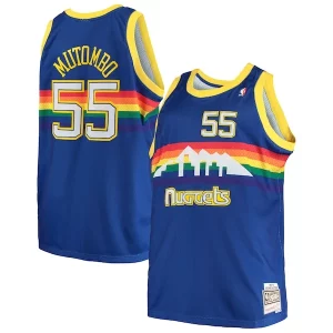 Fantástico Dikembe Mutombo Denver Nuggets 1991/92 Big & Tall Hardwood Classics Swingman Jersey Royal