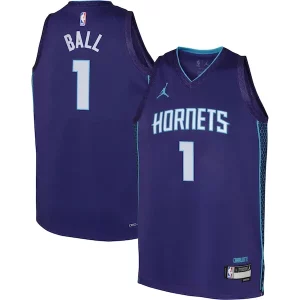 Fantástico Duradero LaMelo Ball Charlotte Hornets Jordan Brand Youth Swingman Jersey Statement Edition Purple