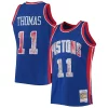 Fantástico Estupendo Isiah Thomas Detroit Pistons 1988/89 Hardwood Classics NBA 75th Anniversary Diamond Swingman Jersey Blue