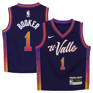 Fantástico Lujoso Devin Booker Phoenix Suns Nike Toddler Swingman Replica Jersey City Edition Purple