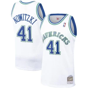 Fantástico Lujoso Fácil de llevar Dirk Nowitzki Dallas Mavericks 1998/99 Hardwood Classics Swingman Jersey White
