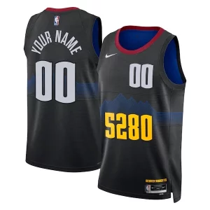 Fantástico Magnífico Estupendo Denver Nuggets Nike Unisex 2023/24 Custom Swingman Jersey Black City Edition