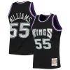 Fantástico Maravilloso Jason Williams Sacramento Kings 2000/01 Hardwood Classics NBA 75th Anniversary Diamond Swingman Jersey Black