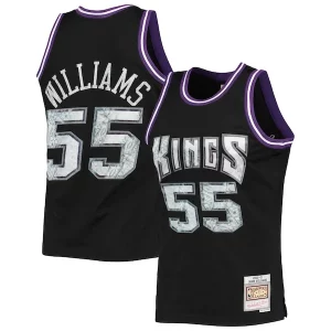 Fantástico Maravilloso Jason Williams Sacramento Kings 2000/01 Hardwood Classics NBA 75th Anniversary Diamond Swingman Jersey Black