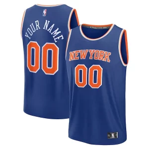 Ideal New York Knicks Custom Fast Break Jersey Blue Icon Edition