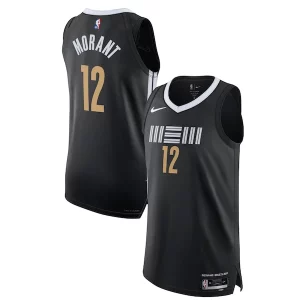 Fantástico Nike Ja Morant Memphis Grizzlies Authentic Jersey City Edition Black