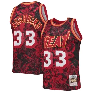 Genial Alonzo Mourning Miami Heat Hardwood Classics 1996/97 Lunar New Year Swingman Jersey Red