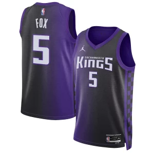 Genial Atractivo De'Aaron Fox Sacramento Kings Jordan Brand Unisex Swingman Jersey Statement Edition Purple