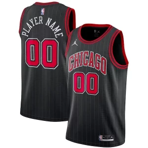 Genial Chicago Bulls Jordan Brand Swingman Custom Jersey Statement Edition Black