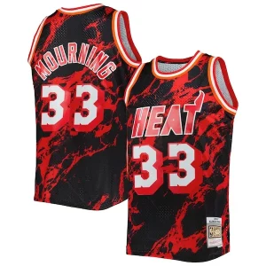 Genial Chulo Alonzo Mourning Miami Heat 1996/97 Hardwood Classics Marble Swingman Jersey Black