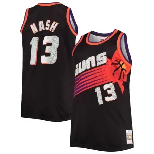 Genial Comodo Robusto Steve Nash Phoenix Suns Big & Tall 1996/97 NBA 75th Anniversary Diamond Swingman Jersey Black