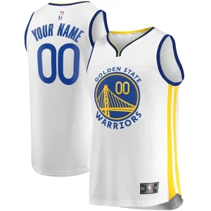 Genial Duradero Golden State Warriors Fast Break Custom Replica Jersey White Association Edition/Royal