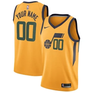 Genial Duradero Utah Jazz Nike Swingman Custom Jersey Statement Edition Gold