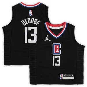 Genial Encantador Paul George LA Clippers Jordan Brand Toddler 2020/21 Jersey Black Statement Edition