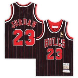 Genial Estupendo Hermoso Michael Jordan Chicago Bulls Toddler 1996/97 Hardwood Classics Authentic Jersey Black/Red/White