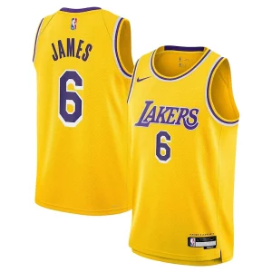Genial LeBron James Los Angeles Lakers Nike Youth Swingman Jersey Icon Edition Gold
