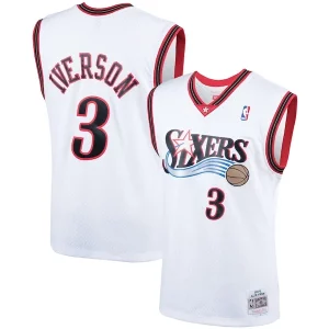 Genial Lujoso Allen Iverson Philadelphia 76ers Hardwood Classics Swingman Jersey White/Royal