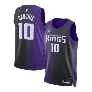 Hermoso Versátil Atractivo Domantas Sabonis Sacramento Kings Jordan Brand Unisex Swingman Jersey Statement Edition Purple