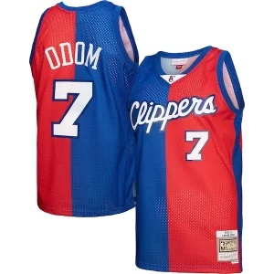 Genial Maravilloso Lamar Odom LA Clippers Hardwood Classics 2000/01 Split Swingman Jersey Royal/Red