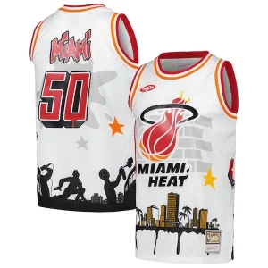 Genial Miami Heat x Tats Cru Hardwood Classics Fashion Jersey White