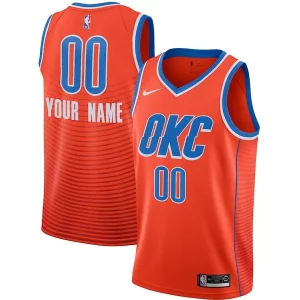 Genial Oklahoma City Thunder Jordan Brand Swingman Custom Jersey Statement Edition Orange