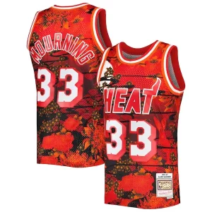 Genial Perfecto Lujoso Alonzo Mourning Miami Heat 1996/97 Hardwood Classics Lunar New Year Swingman Jersey Red
