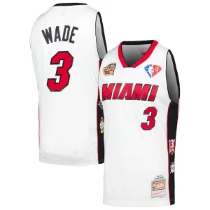 Genial Práctico Dwyane Wade Miami Heat Unisex Hall of Fame Class of 2023 Throwback Swingman Jersey White