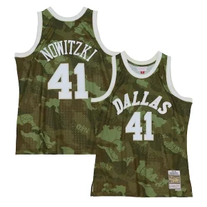 Genial Resistente Dirk Nowitzki Dallas Mavericks Hardwood Classics 1998/99 Ghost Green Swingman Jersey Camo