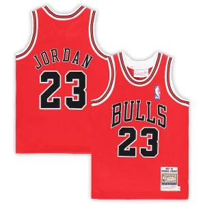 Genial Versátil Michael Jordan Chicago Bulls Toddler 1997/98 Hardwood Classics Authentic Jersey Red/Black/White