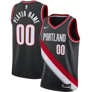 Hermoso Atractivo Portland Trail Blazers Nike Swingman Custom Jersey Black Icon Edition