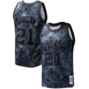 Hermoso Delicioso Práctico Tim Duncan San Antonio Spurs Hardwood Classics 1998/99 Tie Dye Swingman Jersey Black