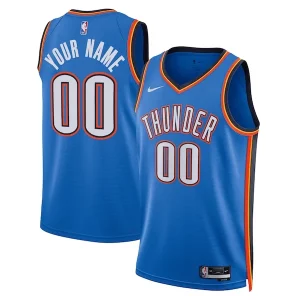 Hermoso Estupendo Oklahoma City Thunder Nike Unisex Swingman Custom Jersey Blue Icon Edition