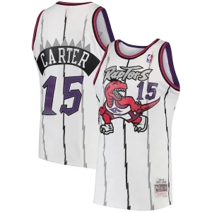 Hermoso Estupendo Vince Carter Toronto Raptors 1998/99 Hardwood Classics Swingman Jersey White/Purple