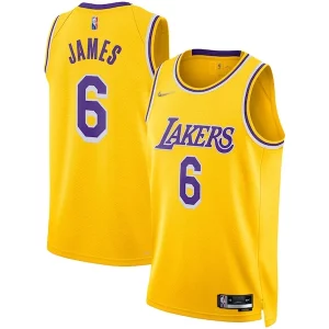 Hermoso Resistente LeBron James Los Angeles Lakers Nike 2021/22 Diamond Swingman Jersey Icon Edition Gold