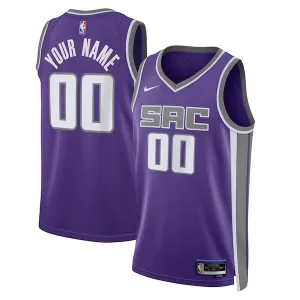 Hermoso Sacramento Kings Nike Unisex Swingman Custom Jersey Purple Icon Edition