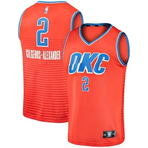 Hermoso Shai Gilgeous Alexander Oklahoma City Thunder Fast Break Team Replica Jersey Statement Edition Orange