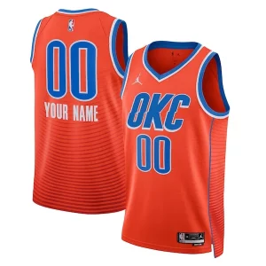 Hermoso Versátil Único Oklahoma City Thunder Jordan Brand Unisex 2022/23 Swingman Custom Jersey Statement Edition Orange