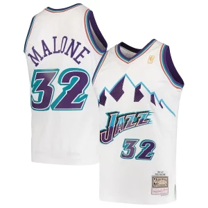 Ideal Atractivo Karl Malone Utah Jazz 1996/97 Hardwood Classics Swingman Jersey White